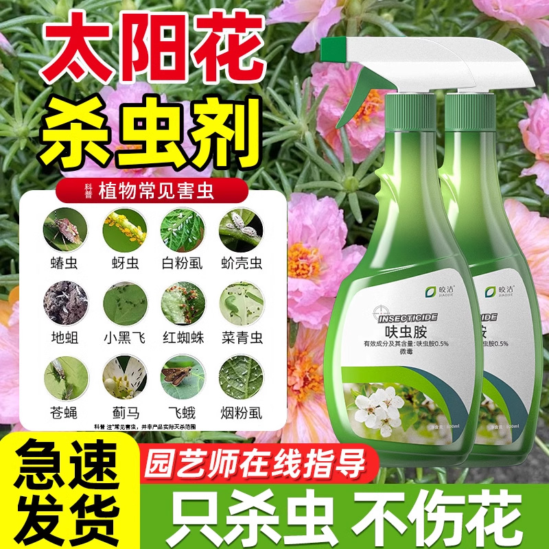 太阳花长白虫蚜虫上虫小害虫白色花生长虫杀虫剂专用药虫子非农药
