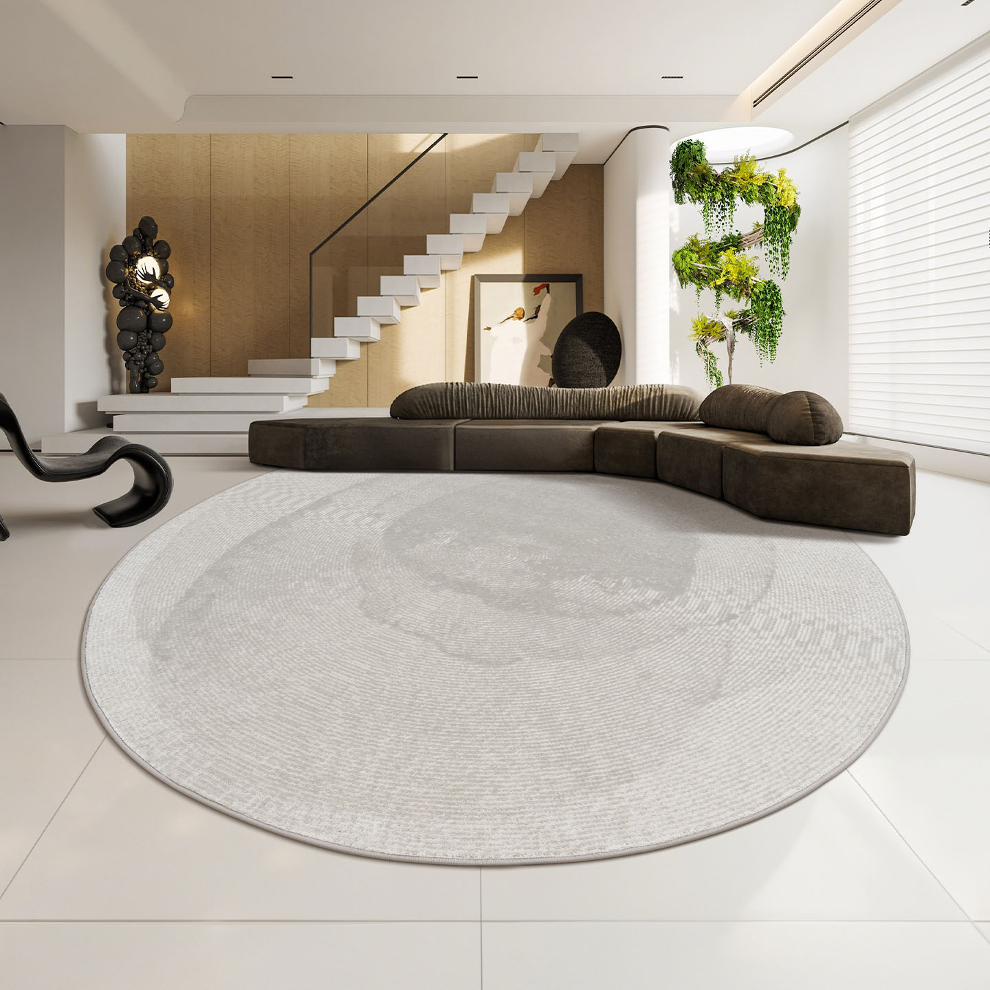 2025新款圆形地毯客厅轻奢高级感