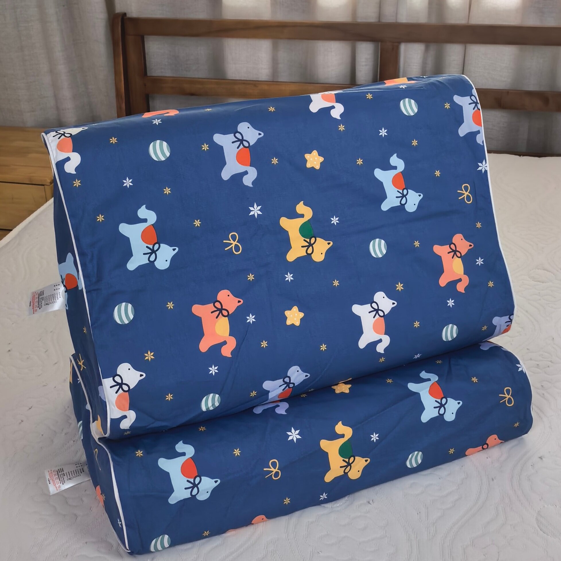 纯棉乳胶枕套50X30儿童记忆成人60X30枕头套35X55中号一对拉链口图片