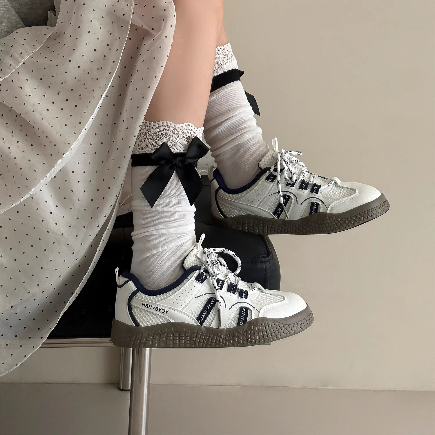 透气百搭板鞋女款复古德训鞋