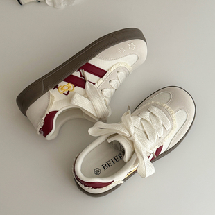 运动休闲鞋 荔枝公园kitty透气德训鞋 厚底百搭板鞋 秋季 女2025新款