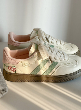 荔枝公园原创kitty猫小白鞋女2025春季新款板鞋小众百搭德训鞋
