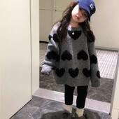 美妞之城女童毛衣打底洋气小女孩中大童冬季 偏大一码 新款 码