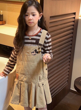 女童洋气初秋款背带裙连衣裙