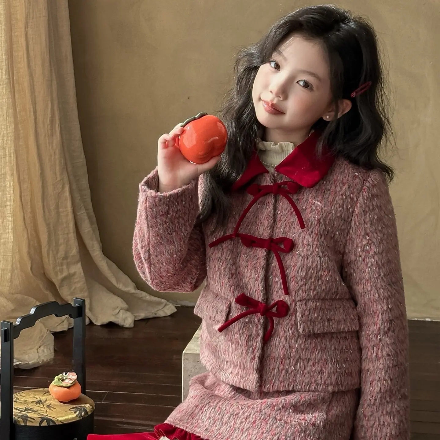 女童洋气夹棉小香风羽绒套装 加厚毛呢外套半身短裙两件套,童装/婴儿装/亲子装,套装,淘宝优惠券,粉丝福利购,淘宝优惠卷