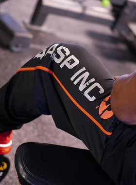 GASP实战新款透气涤纶网格速干运动休闲健身健美欧码宽松大码长裤