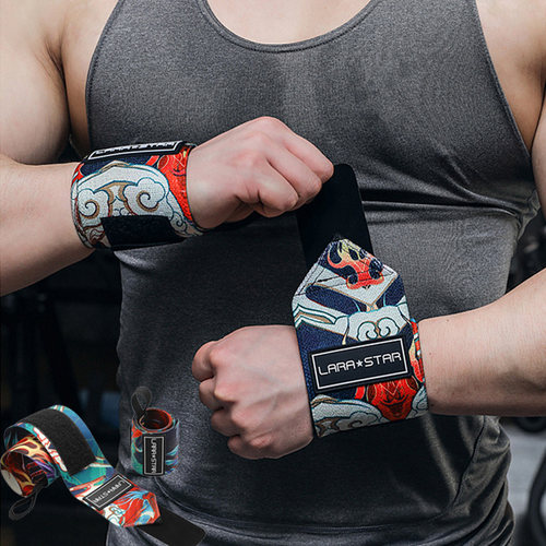 劳拉之星卧推加压弹力缠绕式护腕