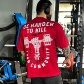 短袖 GASP夏季 排汗透气轻薄训练休闲欧码 宽松户外大码 健身健美新款