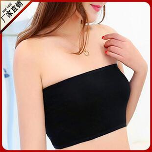 夏天高弹力裹胸一片式 平口抹胸少女学生打底防走光高弹力裹胸批发