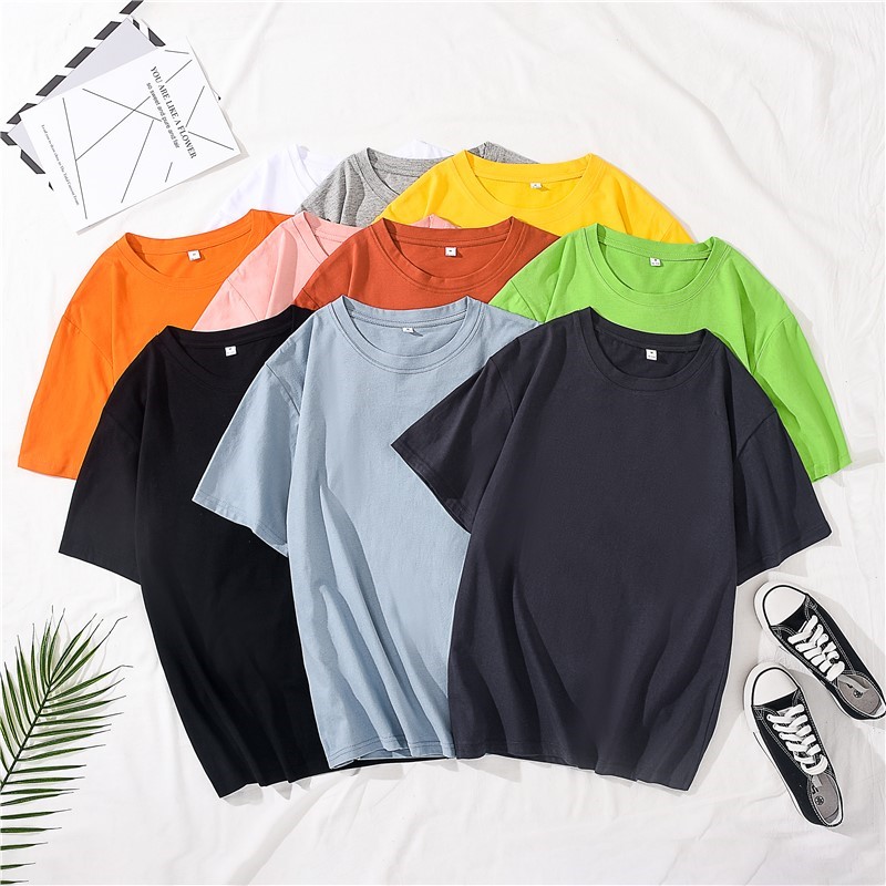 彩色短袖t恤女喜庆聚会服班服工作服老师园服定制印字logo闺蜜装图片