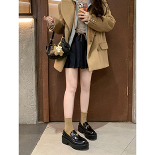 金币厚底乐福鞋 YB开发增高里外全皮小皮鞋 benefanfan