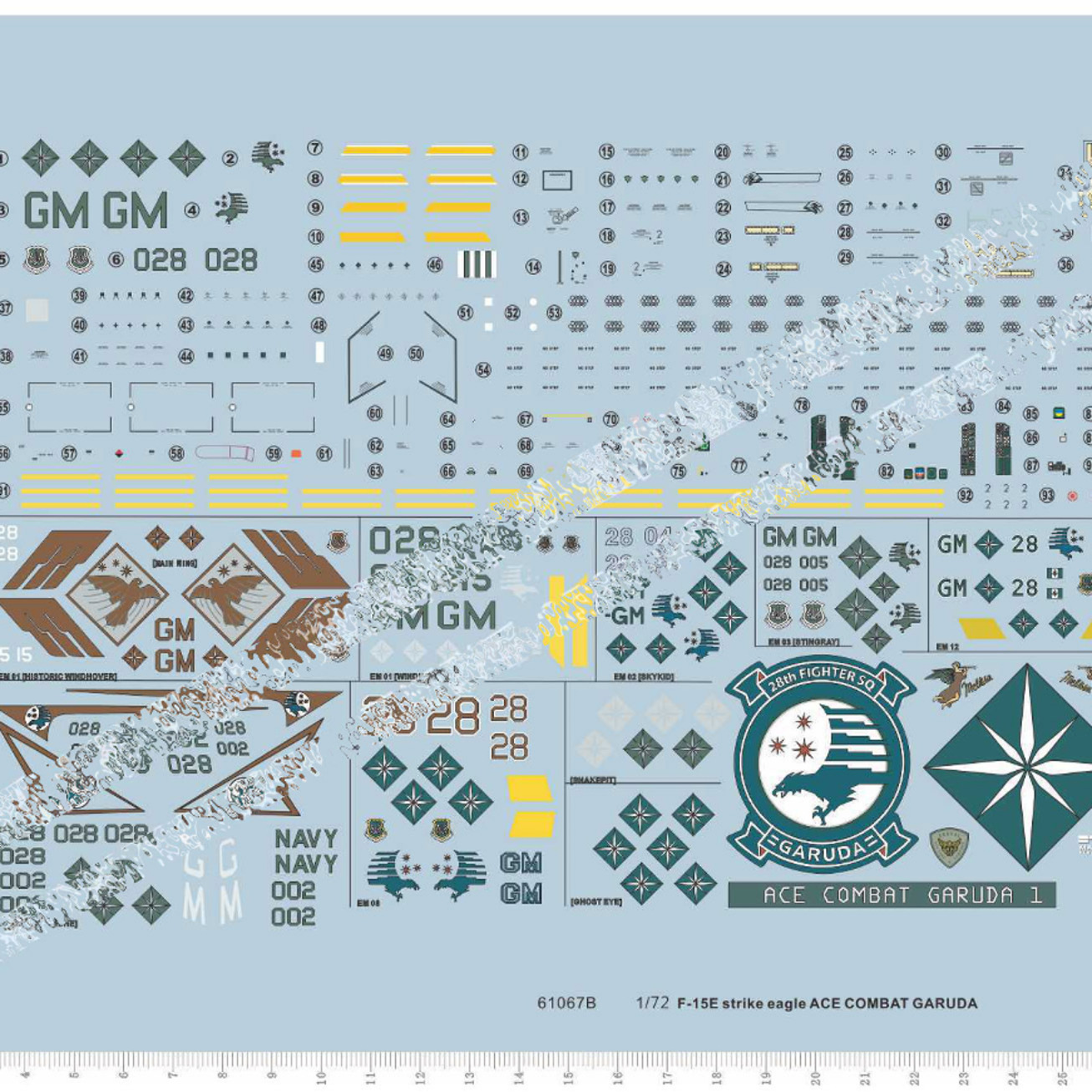 1:72 F-15E strike eagle ACE COMBAT GARUDA皇牌空战水贴 61067B