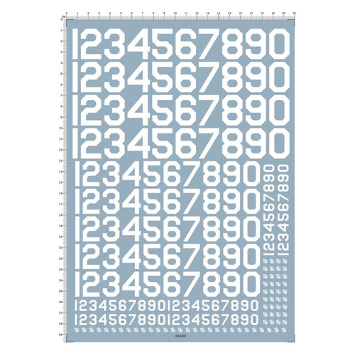 GD模型0-9 (英文/数字/字体)通用标志.专用水转印贴纸【63499】白