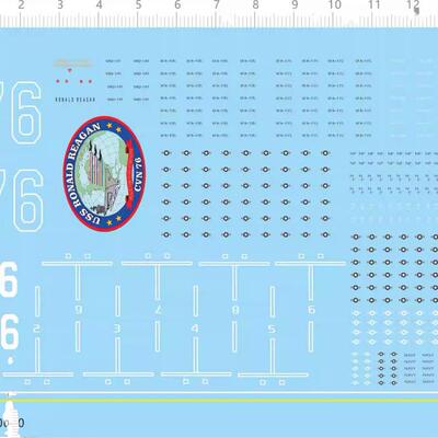1/700里根号USS Ronald Reagan航空母舰CVN-76尼米兹水贴纸 70020