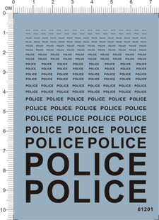 61201-A2703 Police车 模型玩具车水贴
7*10cm