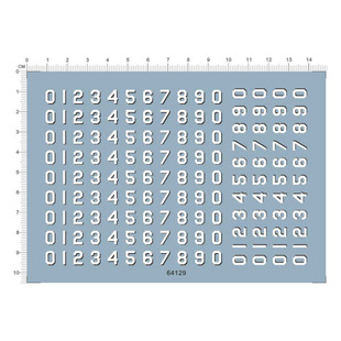 1/350  航母 驱逐舰 0-9 舷号 军舰模型 独立胶水转印贴纸 64129