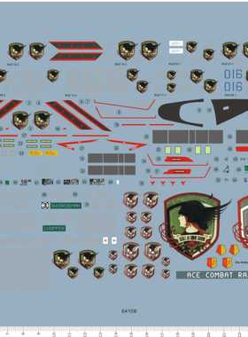 1/72 SP313 F-14A TOMCAT ACE COMBAT BLOSSOM 水贴 64109 21*29