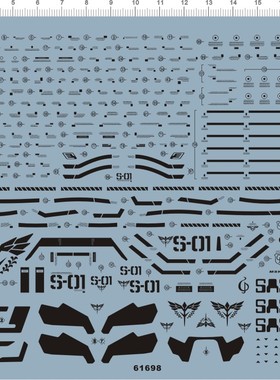 61698-B401 MG MSN-04 SAZABI Ver.Ka 卡版沙扎比gd水贴 黑色