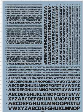 英文字母 font 9-1 水贴纸 A4纸 64697-A4902 黑色