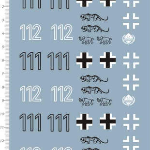 tiger 德军德国虎式快乐高大坦克模型水贴纸 64526