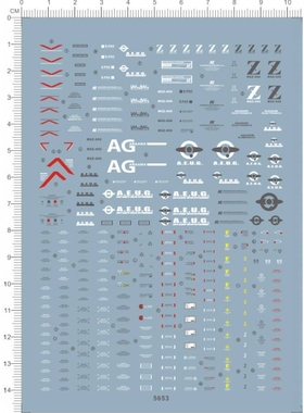 GD模型 MG 1/100 Z MSZ-006 ZETA Ver.2 2.0 机甲水转印贴纸 5653