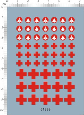 通用超时空要塞 地球统合军/红十字(通用标志).专用水贴 61399