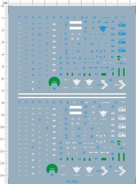 63360 RG 1/144 GNY-001 RG正义女神 GD模型细节刻画水贴纸