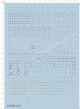 63335E 1/72 二战美军各国兵人军徽章袖头盔水贴纸