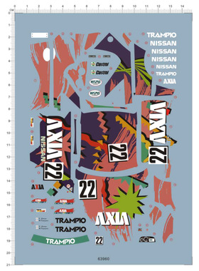 汽车模型 1:24 AXIA SKYLINE GT-R 赛车涂装.专用水贴【63960】