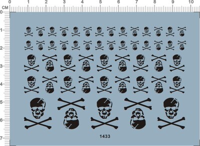 1433 Macross-F超时空要塞海盗骷髅头 gd水贴纸 7*10cm