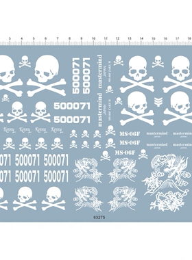MMJ mastermind ZAKU II 暗黑扎古骷髅头gd水贴纸 63275 PG 14*21
