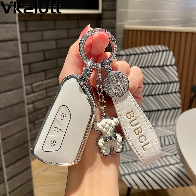 大众高尔夫8钥匙套车id4xcrozz凌渡L包id3女id6揽境壳扣途昂X/pro