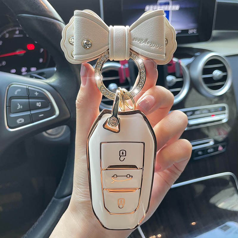 雪铁龙c5x钥匙套凡尔赛c3xr女c4l爱丽舍c6天逸c5aircross车壳扣包