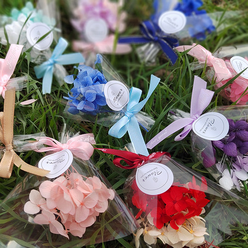 迷你干花小花束汽车出风口香薰婚礼伴手礼礼盒礼物装饰拍摄道具