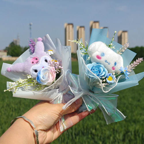 玩偶小花束可爱又清新