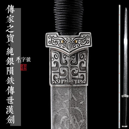 未开刃陨铁天铁玄铁陨石宝剑 查长伟大师宝剑 传家之宝八面汉剑