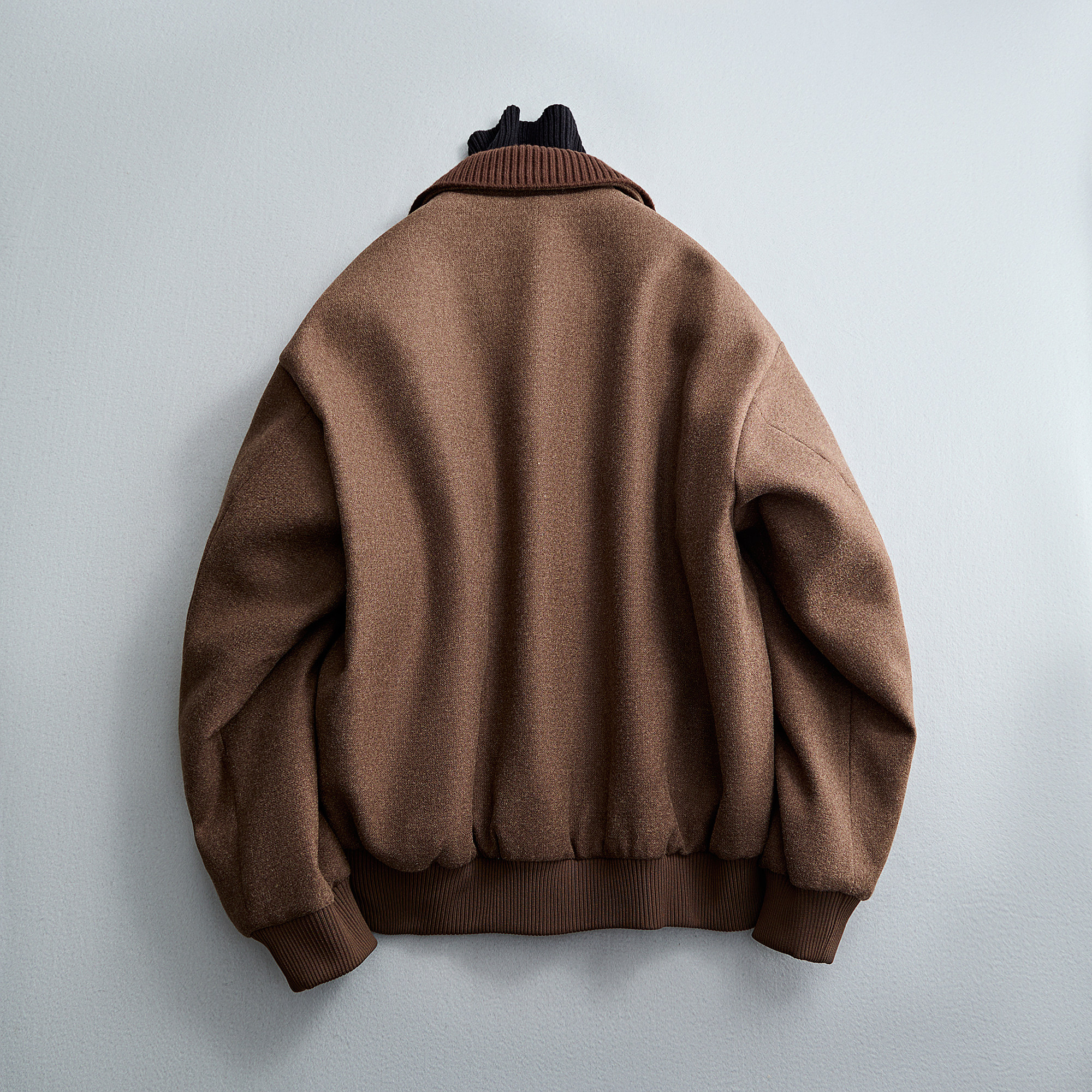 灰色翻领可脱卸毛线领呢子短款夹克羽绒服QT6016-25320P350控699,男装夹克,电商D203(原钱塘6011)