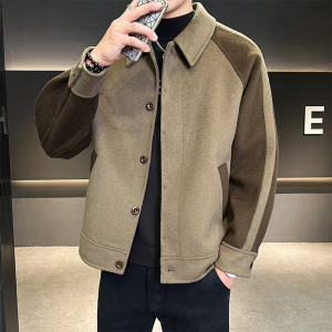 店主风羊毛呢外套双面呢夹克秋冬韩版大衣D203-68053P335控599