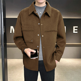 店主风长毛双面呢毛呢大衣衬衫版男士青年D203-68309P335控599，男装衬衫，电商D203(原钱塘6011)