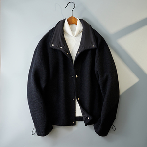 通勤款羊毛针织外套高级感夹克加厚保暖气质羽绒棉服181P200，男装夹克，电商D203(原钱塘6011)