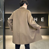 店主风青年毛呢大衣韩版风衣双面呢西服青年外套Y680P335控569，男装西服，电商D203(原钱塘6011)