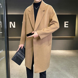店主风中长韩版呢子大衣简约毛呢风衣外套D203-546P555控798，男装风衣，电商D203(原钱塘6011)