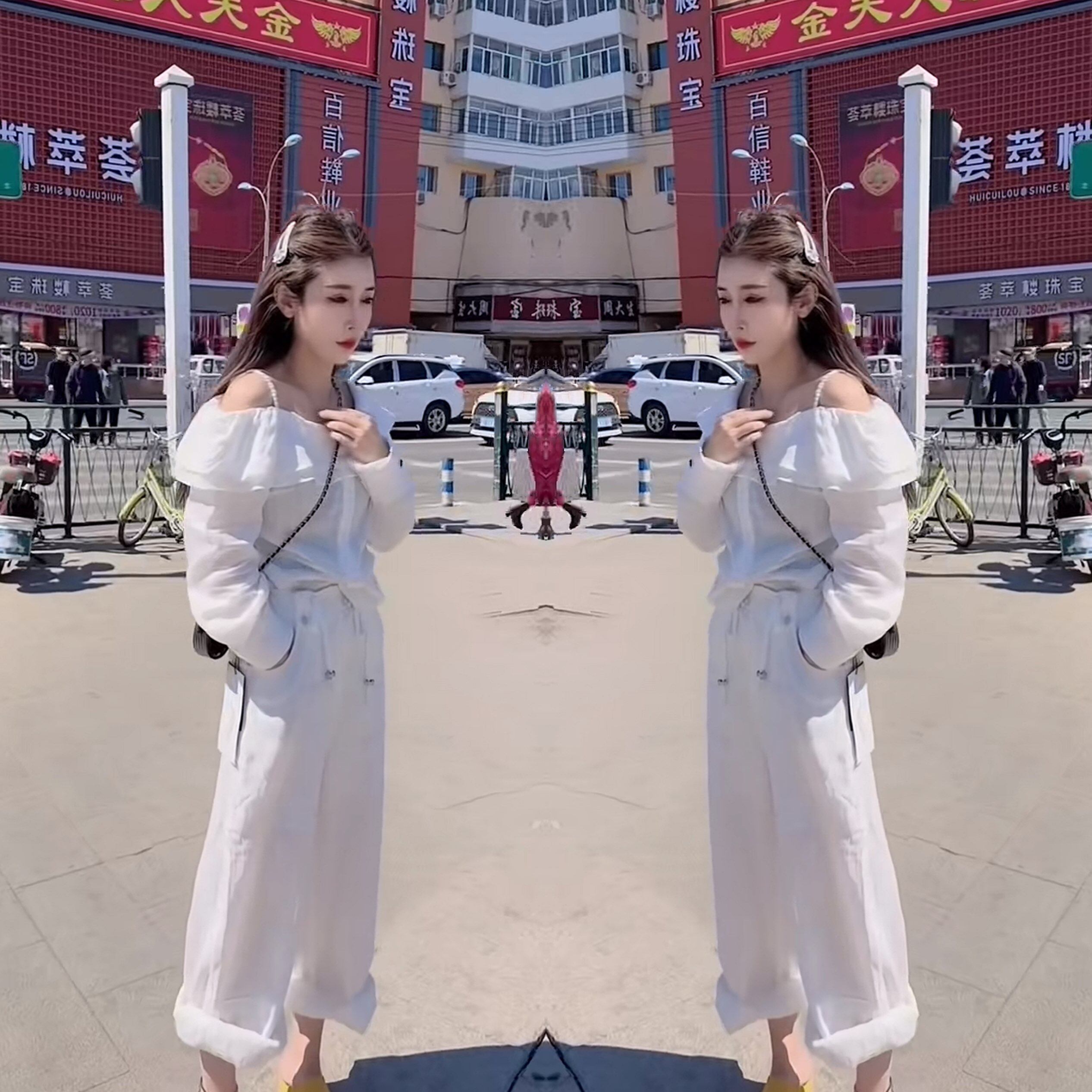 抖音网红爆款夏季时髦洋气休闲宽松女装两件套斜肩上衣搭配阔腿裤