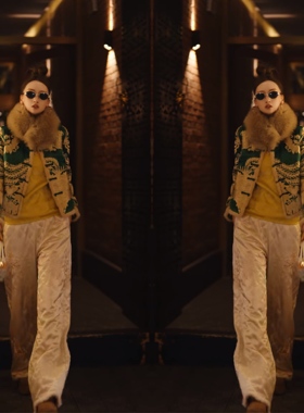 网红爆款绿色高定气质国风文艺复古刺绣外套搭配高腰直筒裤两件套