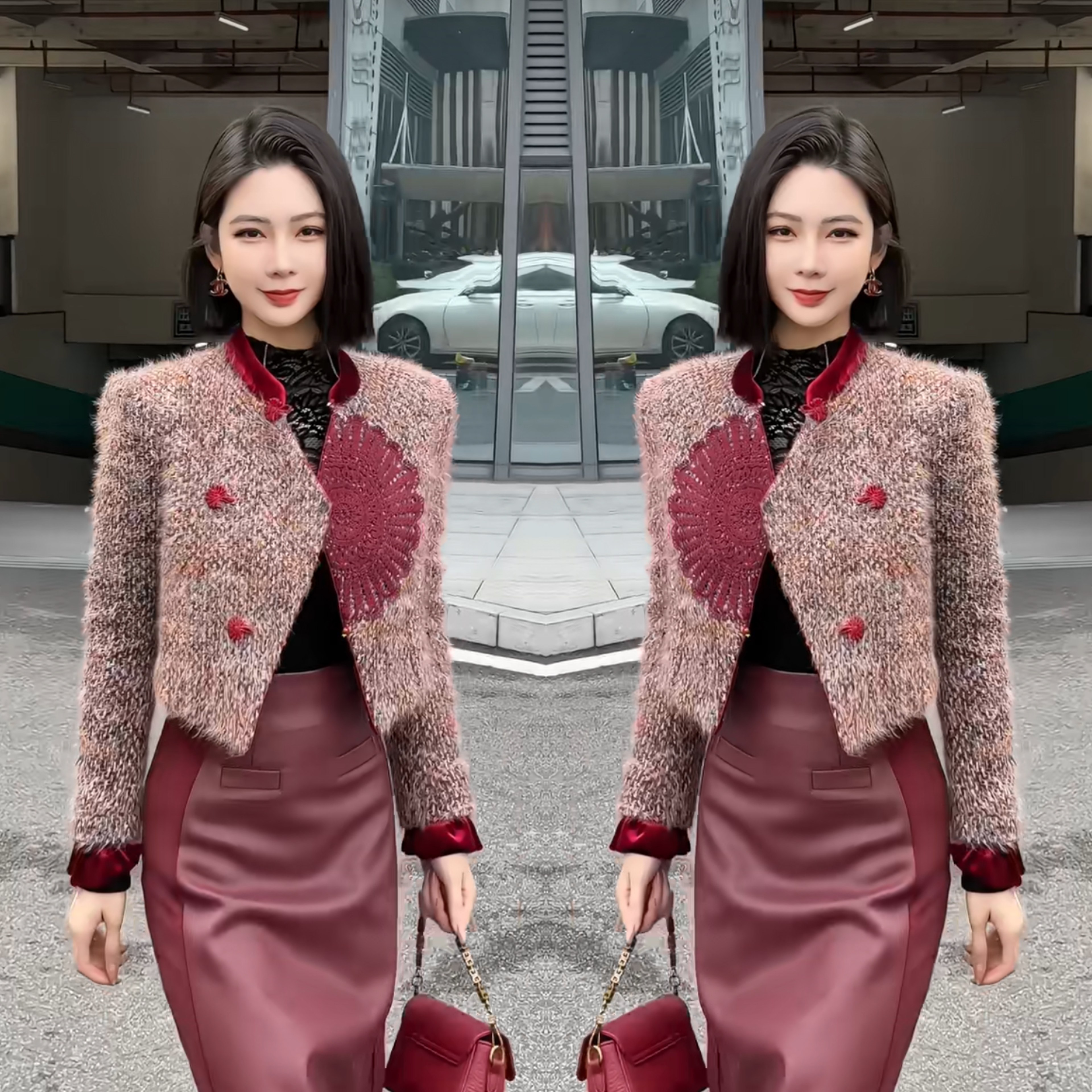 网红爆款小香风气质短款刺绣重工外套搭配性感包臀半身裙两件套女,女装/女士精品,上衣,淘宝优惠券,粉丝福利购,淘宝优惠卷