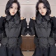 短款 网红炸街爆款 黑色简约高级感韩版 设计感洋气减龄女士棉服外套
