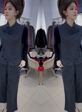 韩系潮流轻奢小众灰色时髦职场上衣搭配高腰直筒裤黑色净版打底潮