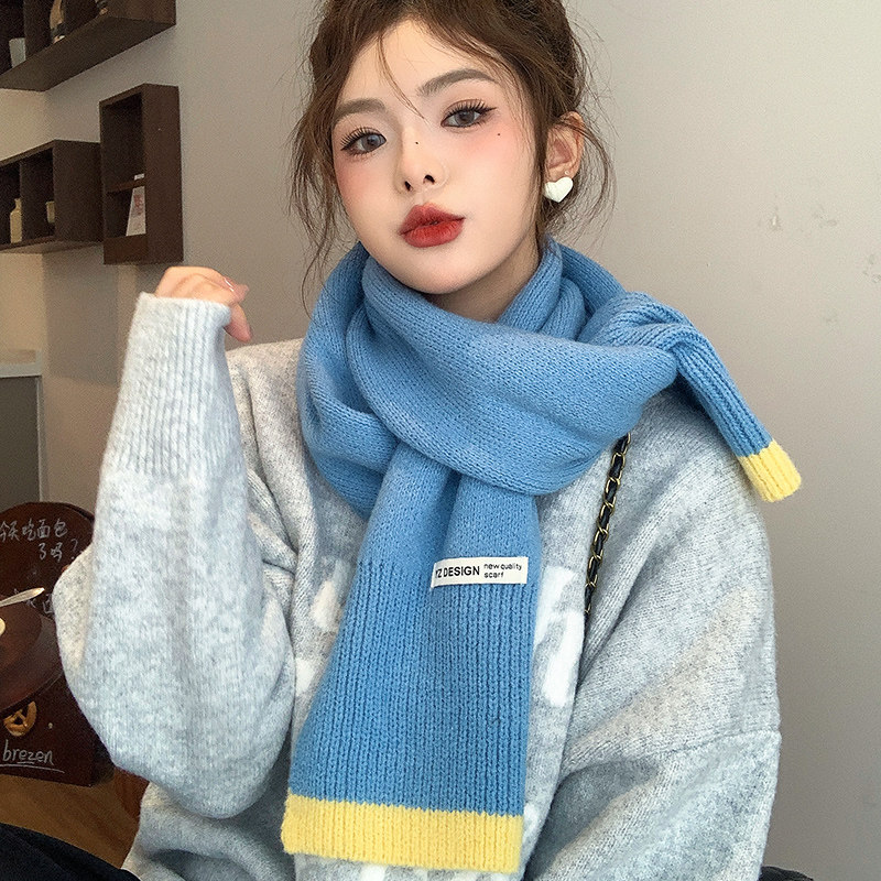 秋冬氛围感多巴胺撞色围巾女冬季学生保暖针织百搭小围脖2025新款,服饰配件/皮带/帽子/围巾,围巾/丝巾/披肩,淘宝优惠券,粉丝福利购,淘宝优惠卷