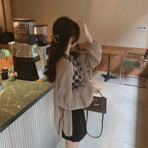 冰丝针织防晒开衫女薄款宽松慵懒外套空调衫披肩夏季吊带外搭罩衫