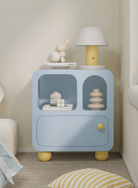 livingplus多巴胺彩色床头柜简约现代卧室储物收纳柜小户型床边柜